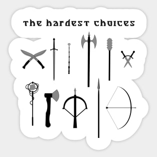 Hard choices in video games and roleplaying games Sticker